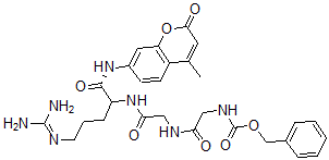 CAS 登录号：66216-78-2， N-苄氧羰基甘氨酰-甘氨酰-精氨酸-4-甲基香豆素基-7-酰胺