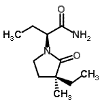 CAS 登录号：664304-68-1， (2S)-2-[(3S)-3-乙基-3-甲基-2-氧代-1-吡咯烷基]丁酰胺