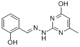 CAS 登录号：66680-03-3， 6-甲基-2-[2-[(E)-(6-氧代-1-环己-2,4-二烯亚基)甲基]肼基]-1H-嘧啶-4-酮