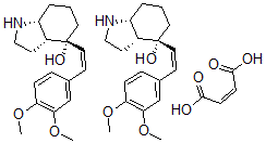 CAS 登录号：66690-81-1， 二(3aRS,4SR,7aRS)-4-(3,4-二甲氧基-(Z)-苯乙烯基)六氢-4-吲哚啉醇马来酸盐