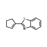 CAS#: 66730-36-7, 2-(1-Cyclopenten-1-yl)-1,3-benzothiazole