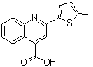 CAS#: 667412-63-7, 8-Methyl-2-(5-methyl-2-thienyl)-4-quinolinecarboxylic acid