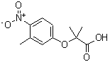 CAS 登录号：667413-76-5， 2-甲基-2-(3-甲基-4-硝基苯氧基)丙酸