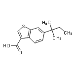 CAS#: 667436-12-6, 6-(2-Methyl-2-butanyl)-1-benzothiophene-3-carboxylic acid