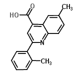 CAS 登录号：667437-23-2， 6-甲基-2-(2-甲基苯基)-4-喹啉羧酸