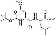 CAS 登录号：66880-59-9， N-{[(2-甲基-2-丙基)氧基]羰基}-L-蛋氨酰-L-亮氨酸甲酯