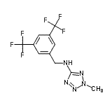 CAS 登录号：669080-86-8， N-[3,5-二(三氟甲基)苄基]-2-甲基-2H-四唑-5-胺