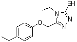 CAS#: 669708-91-2, 4-Ethyl-5-[1-(4-ethylphenoxy)ethyl]-4H-1,2,4-triazole-3-thiol