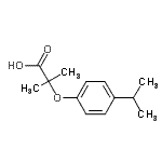 CAS 登录号：669747-64-2， 2-(4-异丙基苯氧基)-2-甲基丙酸