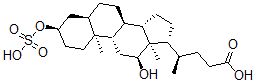CAS 登录号：67030-48-2， (3a,5b,12a)-12-羟基-3-(磺基氧基)-胆烷-24-酸