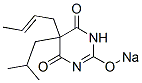 CAS 登录号：67050-01-5， 5-(2-丁烯基)-5-异丁基-2-钠氧基-4,6(1H,5H)-嘧啶二酮