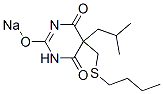 CAS 登录号：67050-74-2， 5-(丁基硫甲基)-5-异丁基-2-钠氧基-4,6(1H,5H)-嘧啶二酮