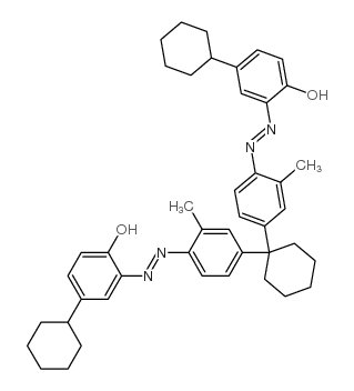 CAS 登录号：6706-82-7， 2,2'-[环己基亚基二[(2-甲基-4,1-亚苯基)偶氮]]二[4-环己基苯酚]