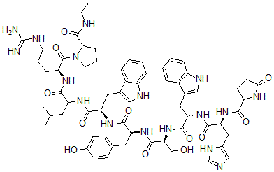 CAS 登录号：67190-19-6， (D-色氨酰(6)-脯氨酰(9))-黄体生成激素释放激素乙酰胺
