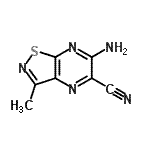 CAS#: 67209-12-5, 6-Amino-3-methyl[1,2]thiazolo[4,5-b]pyrazine-5-carbonitrile
