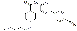CAS 登录号:67284-61-1, 反式-4-庚基-环己烷羧酸 4'-氰基(1,1'-联苯)-4-基酯