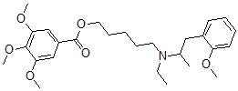 CAS 登录号：67293-43-0， 3,4,5-三甲氧基苯甲酸 5-[乙基(2-甲氧基-alpha-甲基苯乙基)氨基]戊基酯