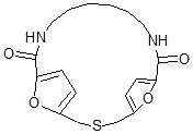 CAS#: 67364-54-9, 22,23-Dioxa-3-Thia-10,17-Diazatricyclo[17.2.1.15,8]Tricosa-5,7,19,21(1)-Tetrene-9,18-Dione