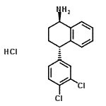 CAS 登录号：675126-08-6， (1R,4S)-4-(3,4-二氯苯基)-1,2,3,4-四氢-1-萘胺盐酸盐(1:1)