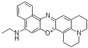 CAS 登录号：67556-77-8， 14-(乙基氨基)-2,3,6,7-四氢-1H,5H-苯并[a]喹嗪并[1,9-hi]吩恶嗪-4-鎓