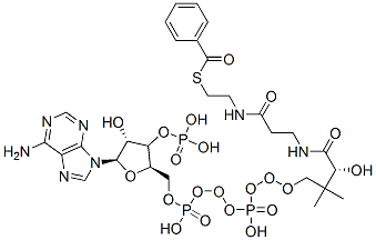 CAS#: 6756-74-7, [(2R,3R,4R,5R)-5-(6-Aminopurin-9-Yl)-2-[[[[3-[2-(2-Benzoylsulfanylethylcarbamoyl)Ethylcarbamoyl]-3-Hydroxy-2,2-Dimethyl-Propoxy]-Hydroxy-Phosphoryl]Oxy-Hydroxy-Phosphoryl]Oxymethyl]-4-Hydroxy-Oxolan-3-Yl]Oxyphosphonic Acid