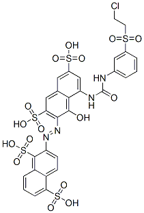 CAS#: 6758-66-3, 2-[[8-[3-[3-[(2-Chloroethyl)Sulfonyl]-Phenyl]Ureido]-1-Hydroxy-3,6-Disulfo-2-Naphtyl]Azo]-1,5-Naphthalenedisulfonic Acid