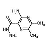 CAS 登录号：6761-40-6， 3-氨基-5,6-二甲基-2-吡嗪甲酰肼