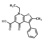 CAS#: 67637-70-1, 7-Ethyl-2-methyl-4-oxo-3-phenyl-4,7-dihydrothieno[2,3-b]pyridine-5-carboxylic acid