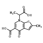 CAS#: 67637-75-6, 7-(1-Carboxyethyl)-2-methyl-4-oxo-4,7-dihydrothieno[2,3-b]pyridine-5-carboxylic acid