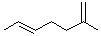 CAS 登录号：6766-54-7， (5E)-2-甲基-1,5-庚二烯