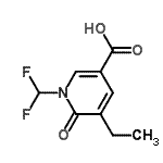 CAS 登录号：677762-86-6， 1-(二氟甲基)-5-乙基-6-氧代-1,6-二氢-3-吡啶羧酸