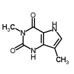 CAS 登录号：67855-91-8， 3,7-二甲基-1H-吡咯并[3,2-d]嘧啶-2,4(3H,5H)-二酮