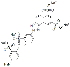 CAS 登录号：67875-19-8， 2-[4-[2-(4-氨基-2-磺酸基苯基)乙烯基]-3-磺酸基苯基]-2H-萘并[1,2-d]三唑-6,8-二磺酸四钠