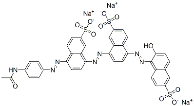 CAS 登录号：67906-46-1， 8-[[4-[(4-乙酰氨基苯基)偶氮]-7-磺酸基萘基]偶氮]-5-[(2-羟基-6-磺酸基萘基)偶氮]萘-2-磺酸三钠