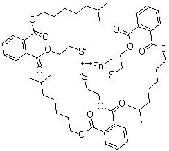 CAS#: 67907-14-6, Triisooctyl (methylstannylidyne)tris(thioethylene) triphthalate