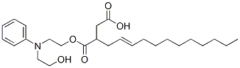 CAS 登录号：67952-64-1， 1-[2-[(2-羟基乙基)苯胺基]乙基] 2-十二碳烯基琥珀酸氢酯