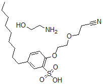 CAS#: 68003-04-3, 2-[2-(2-Cyanoethoxy)ethoxy]-5-nonylbenzenesulfonic acid 2-Aminoethanol  Salt