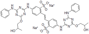 CAS 登录号：68003-30-5， 2,2'-(1,2-乙烯二基)二[5-[[4-(2-羟基丙氧基)-6-(苯基氨基)-1,3,5-三嗪-2-基]氨基]-苯磺酸二钠盐