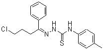 CAS 登录号：680215-20-7， (2Z)-2-(4-氯-1-苯基丁亚基)-N-(4-甲基苯基)肼基硫代甲酰胺