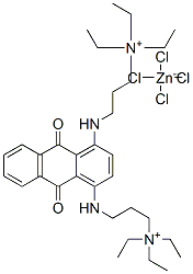 CAS#: 68039-22-5, 3,3'-[(9,10-Dihydro-9,10-Dioxoanthracene-1,4-Diyl)Diimino]Bis[Triethylpropylammonium] Tetrachlorozincate