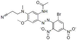 CAS 登录号：68052-46-0， N-[2-[(2-溴-4,6-二硝基苯基)偶氮]-5-[(2-氰基乙基)甲基氨基]-4-甲氧基苯基]乙酰胺