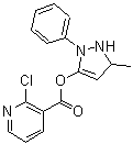 CAS 登录号:680579-30-0, 5-甲基-2-苯基-2,5-二氢-1H-吡唑-3-基 2-氯烟酸酯
