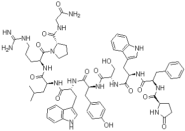 CAS 登录号：68059-94-9， 5-氧代-D-脯氨酰-D-苯丙氨酰-D-色氨酰-L-丝氨酰-L-酪氨酰-D-色氨酰-L-亮氨酰-L-精氨酰-L-脯氨酰-甘氨酰胺