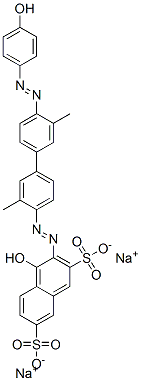 CAS 登录号：68109-58-0， 4-羟基-3-[[4'-[(4-羟基苯基)偶氮]-3,3'-二甲基[1,1'-联苯]-4-基]偶氮]萘-2,7-二磺酸二钠