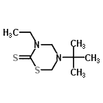 CAS#: 681218-07-5, 3-Ethyl-5-(2-methyl-2-propanyl)-1,3,5-thiadiazinane-2-thione