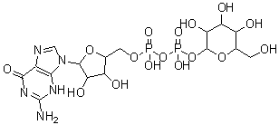 CAS#: 6815-91-4, [5-(2-Amino-6-Oxo-3,6-Dihydro-9H-Purin-9-Yl)-3,4-Dihydroxytetrahydro-2-Furanyl]Methyl 3,4,5-Trihydroxy-6-(Hydroxymethyl)Tetrahydro-2H-Pyran-2-Yl Dihydrogen Diphosphate