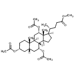 CAS 登录号：6818-44-6， 甲基(3alpha,5beta,7alpha,12alpha)-3,7,12-三乙酰氧基胆烷-24-酸酯