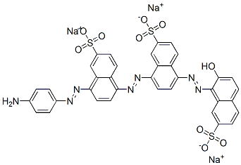 CAS 登录号：68227-44-1， 8-[[4-[(4-氨基苯基)偶氮]-6-磺酸基萘基]偶氮]-5-[(2-羟基-7-磺酸基萘基)偶氮]萘-2-磺酸三钠