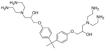 CAS 登录号：68227-54-3， 1,1'-[异亚丙基二(P-亚苯基氧基)]二[3-[二(2-氨基乙基)氨基]丙-2-醇]