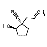 CAS 登录号：682746-71-0， (1R,2R)-1-烯丙基-2-羟基环戊烷甲腈